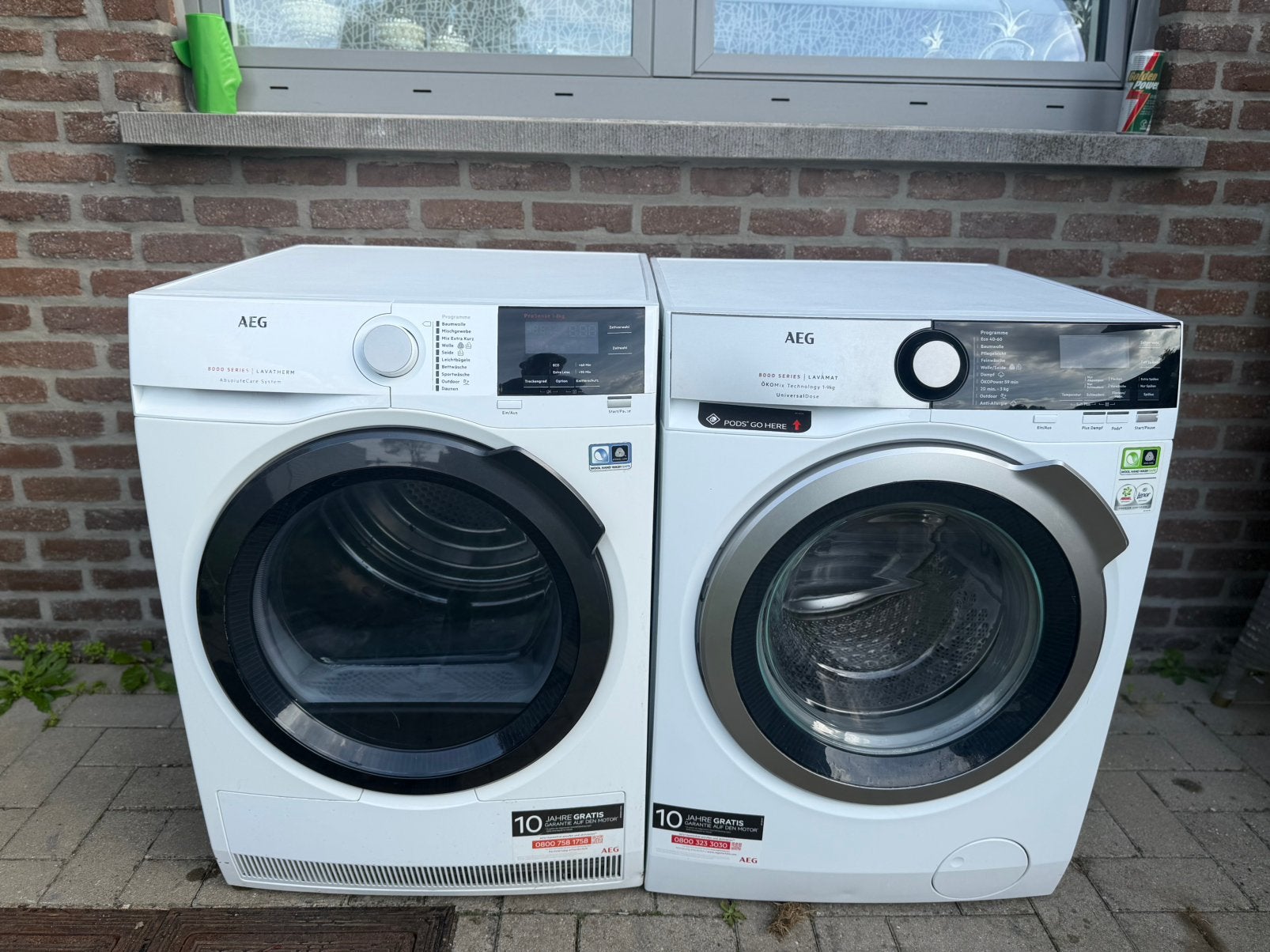 Wasmachine en droogkast Aeg werken perfect beide A+++, Ophalen, Zo goed als nieuw
