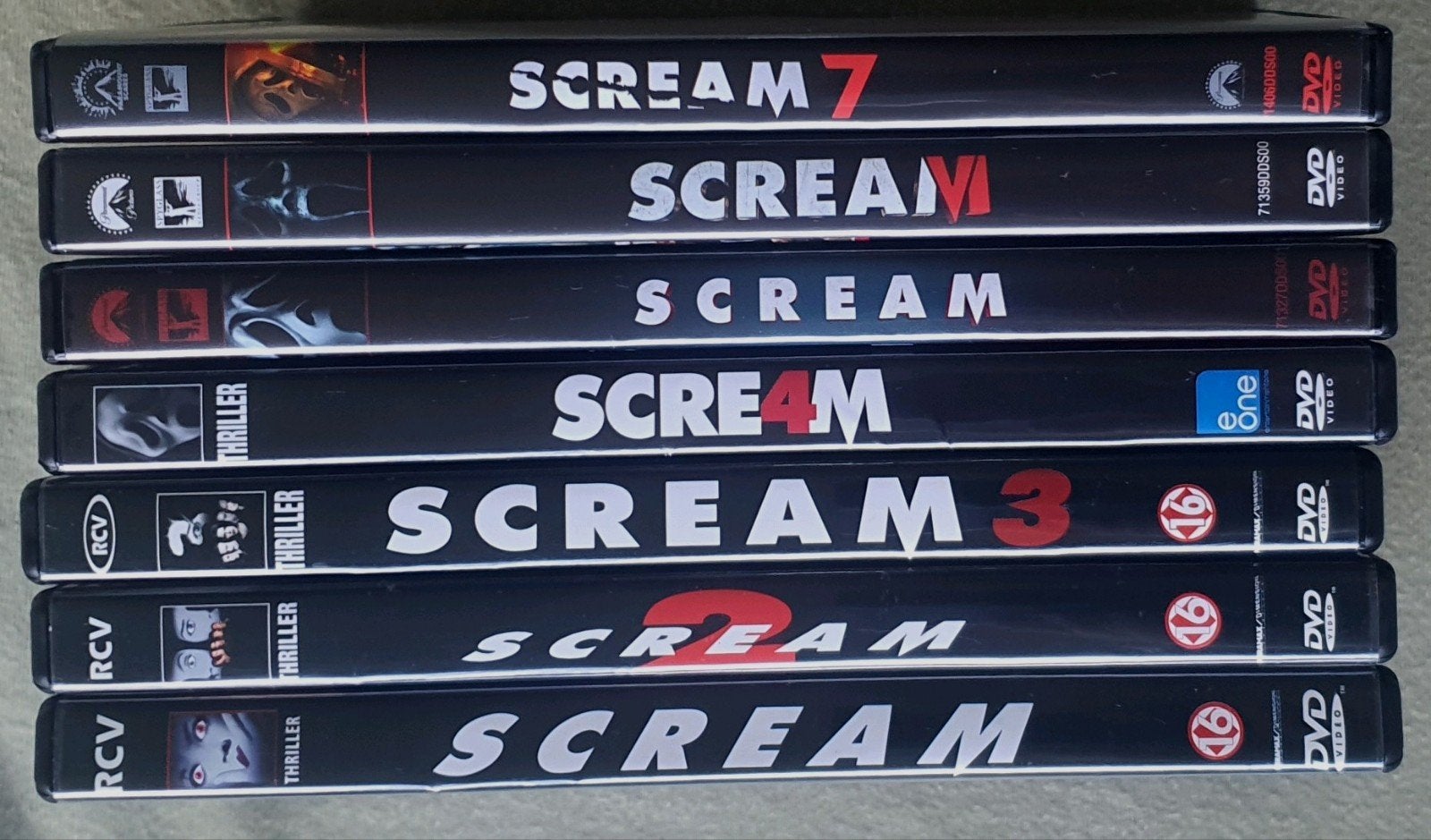 complete Scream films/dvd's 1-7, Ophalen