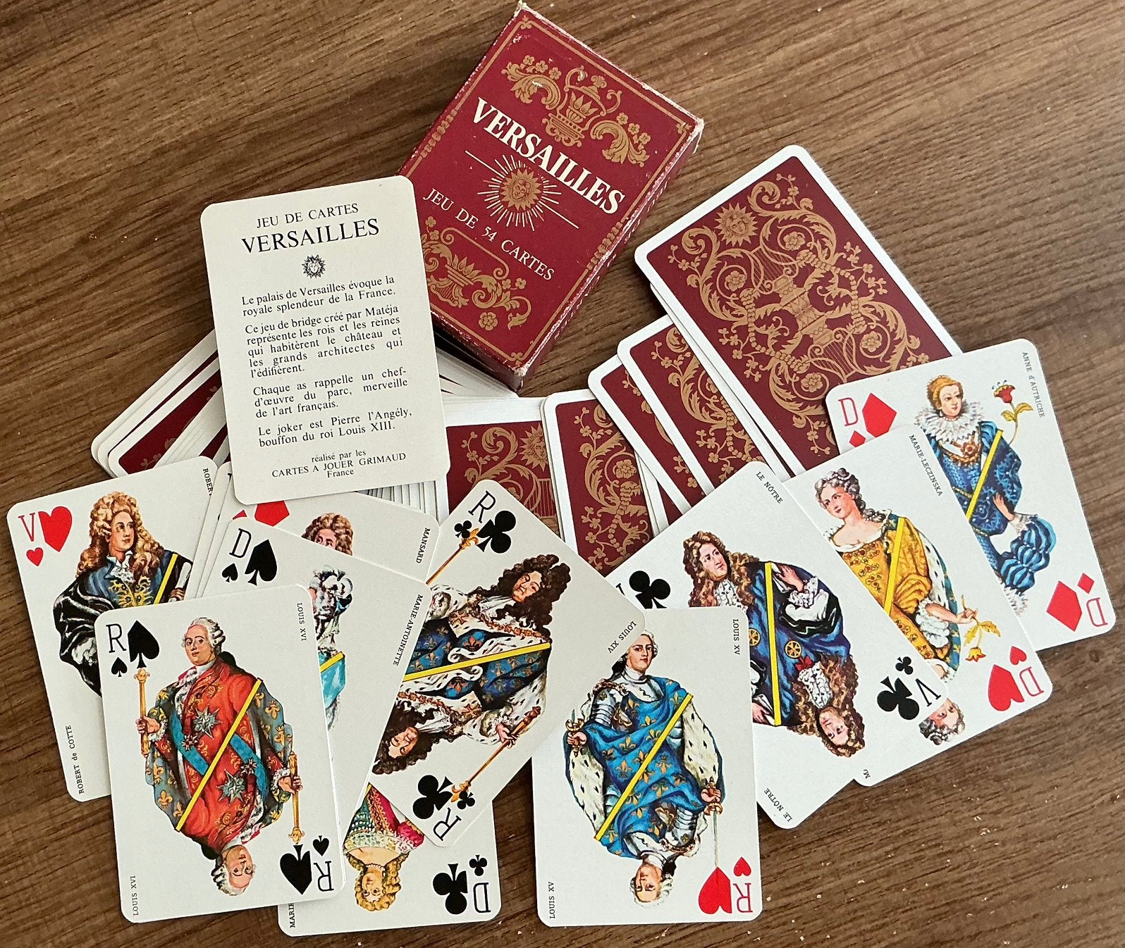 Ancien jeu de cartes VERSAILLES, Enlèvement ou Envoi, Comme neuf, Carte(s) à jouer