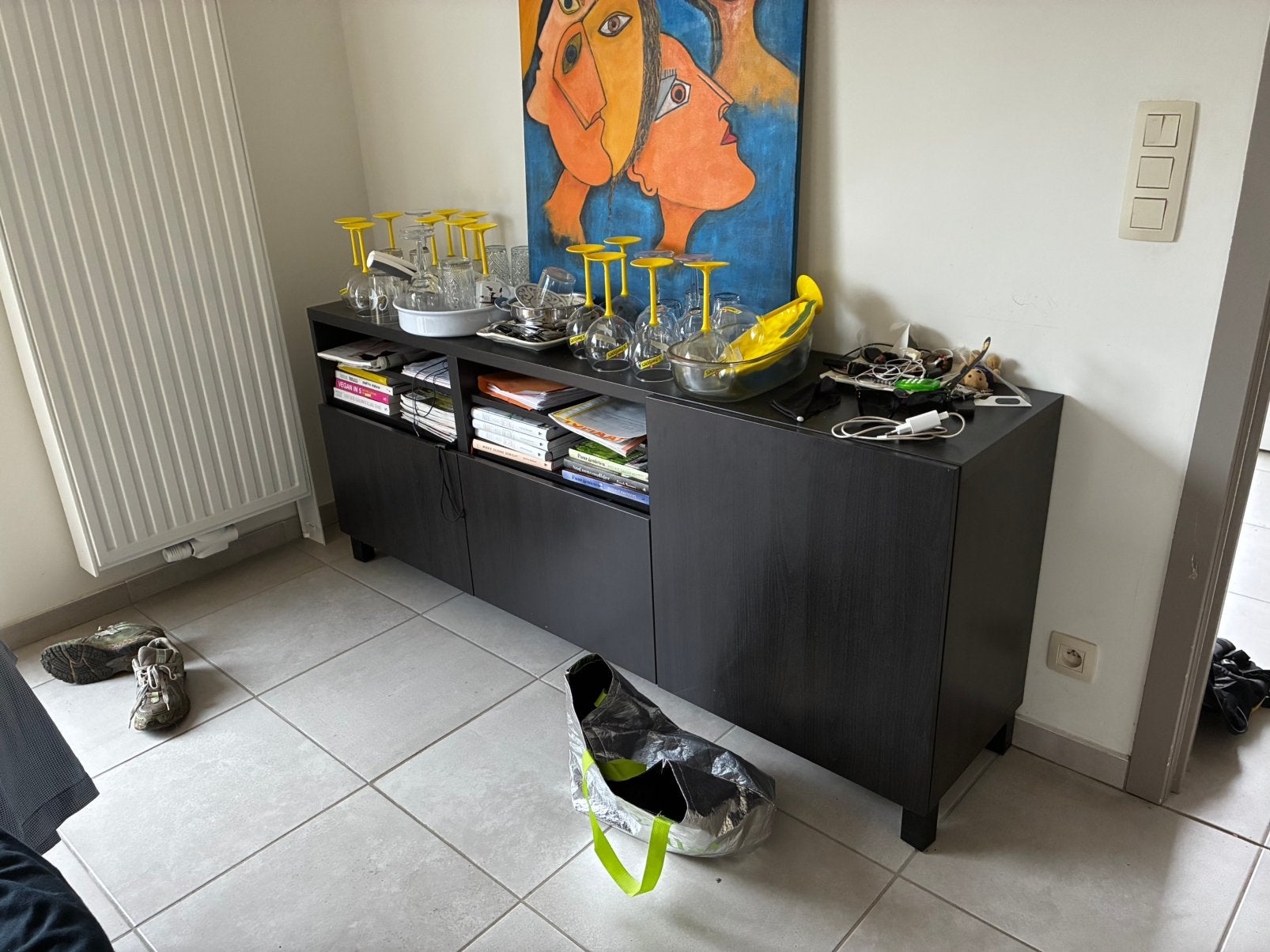 Coin repas + 2 commodes, meuble debout et table basse, Maison & Meubles, Enlèvement, Utilisé