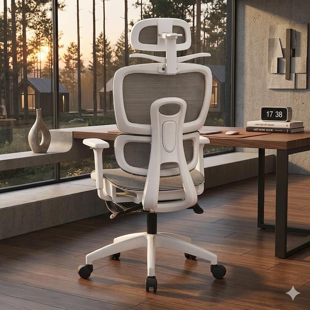 Hoogwaardige ergonomische bureaustoel (NIEUW in de doos), Ophalen, Wit, Nieuw, Bureaustoel