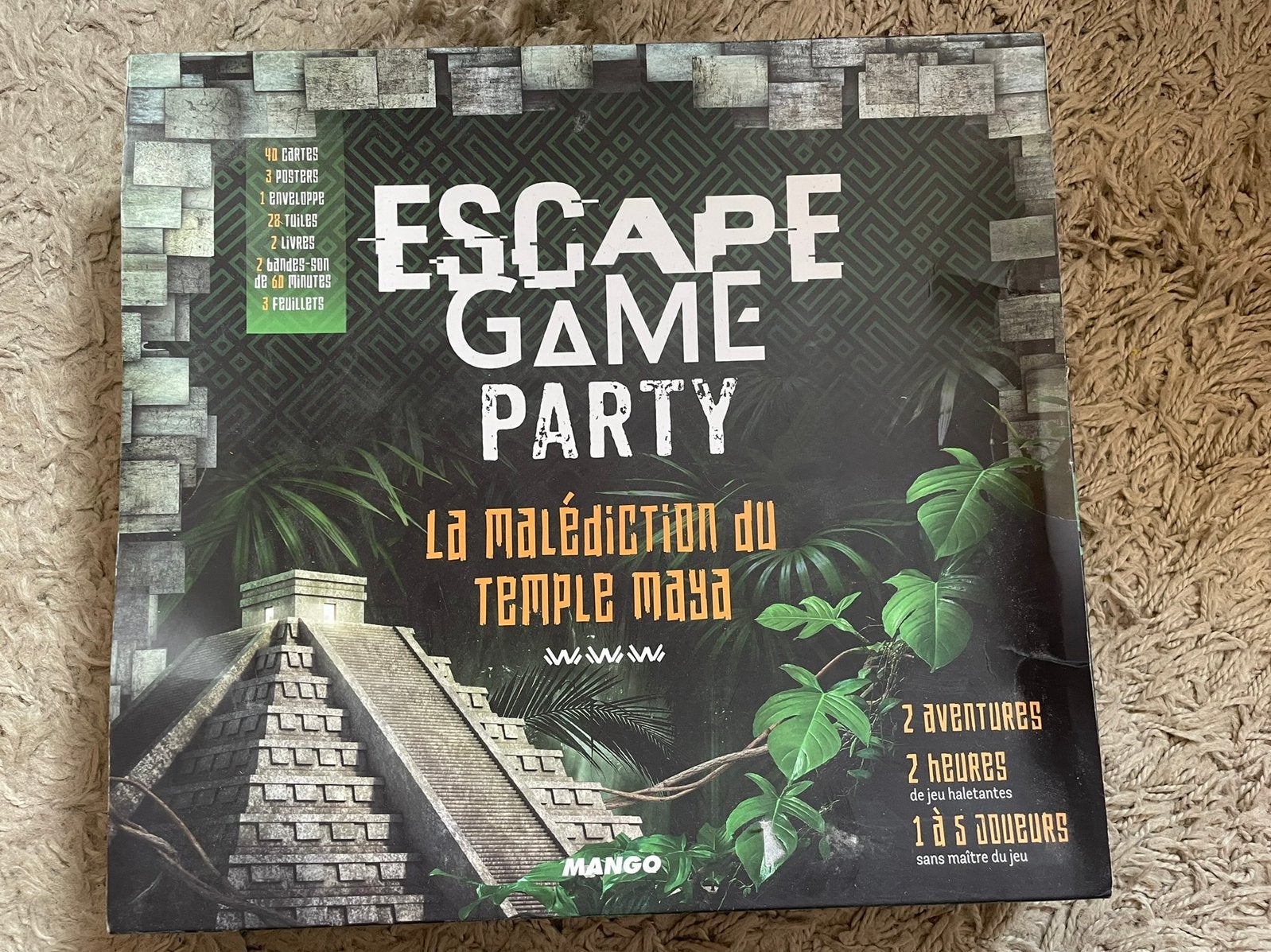 Jeu Escape Game - la malediction fu temple Maya, Enlèvement, Neuf