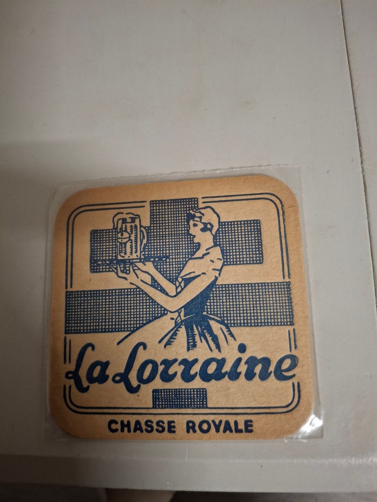 Ancien tapis à bière La Lorraine Chasse Royale, Enlèvement ou Envoi