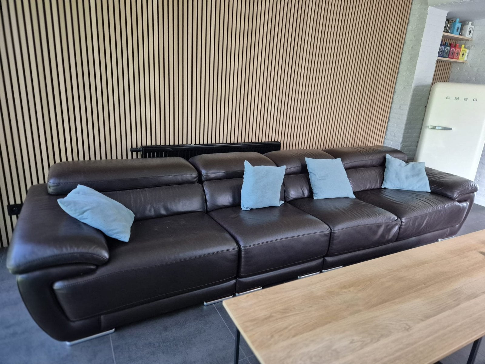 Lederen salon met verschillende mogelijkheden opstelling, Ophalen, Gebruikt