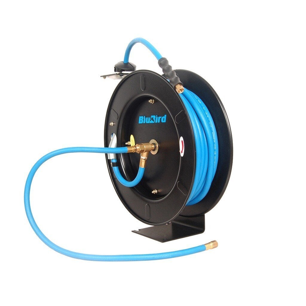 Blubird Rubber oprolbare luchtslanghaspel enkele arm 10mm x, Verzenden