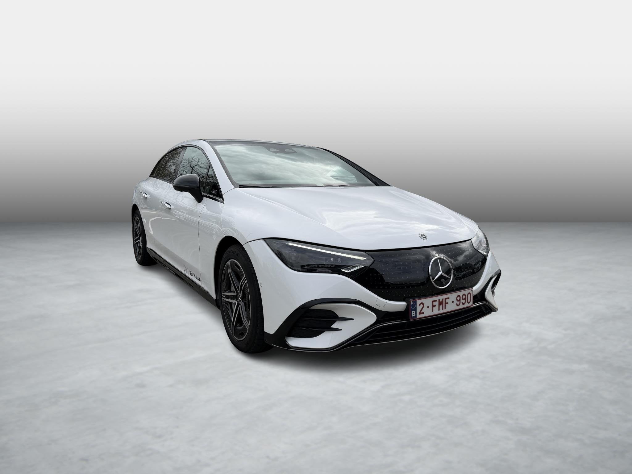Mercedes-Benz EQE 350 AMG Line + LEDER + DIGITAL LIGHT + BUR, Auto's, Automaat, Automatische klimaatregeling, Wit, 96 kWh