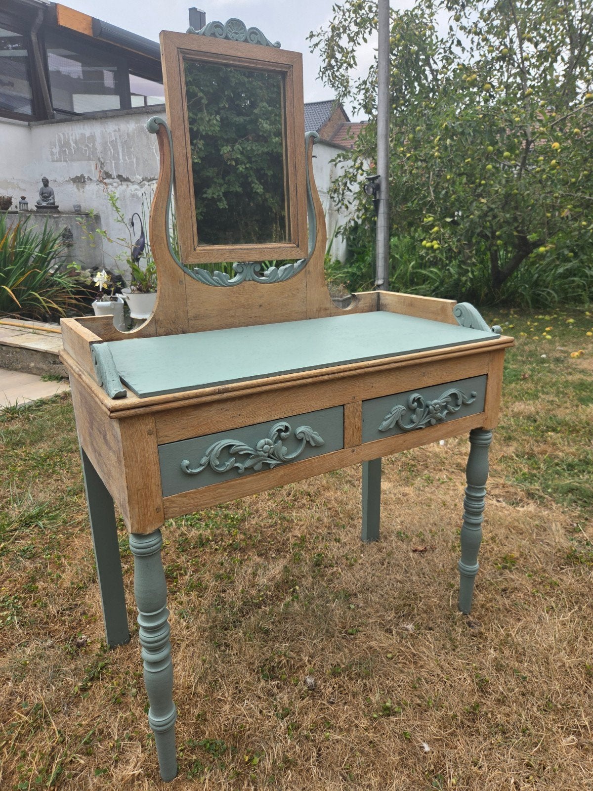 Magnifique ancienne coiffeuse ou table de maquillage vintage, Maison & Meubles, Enlèvement
