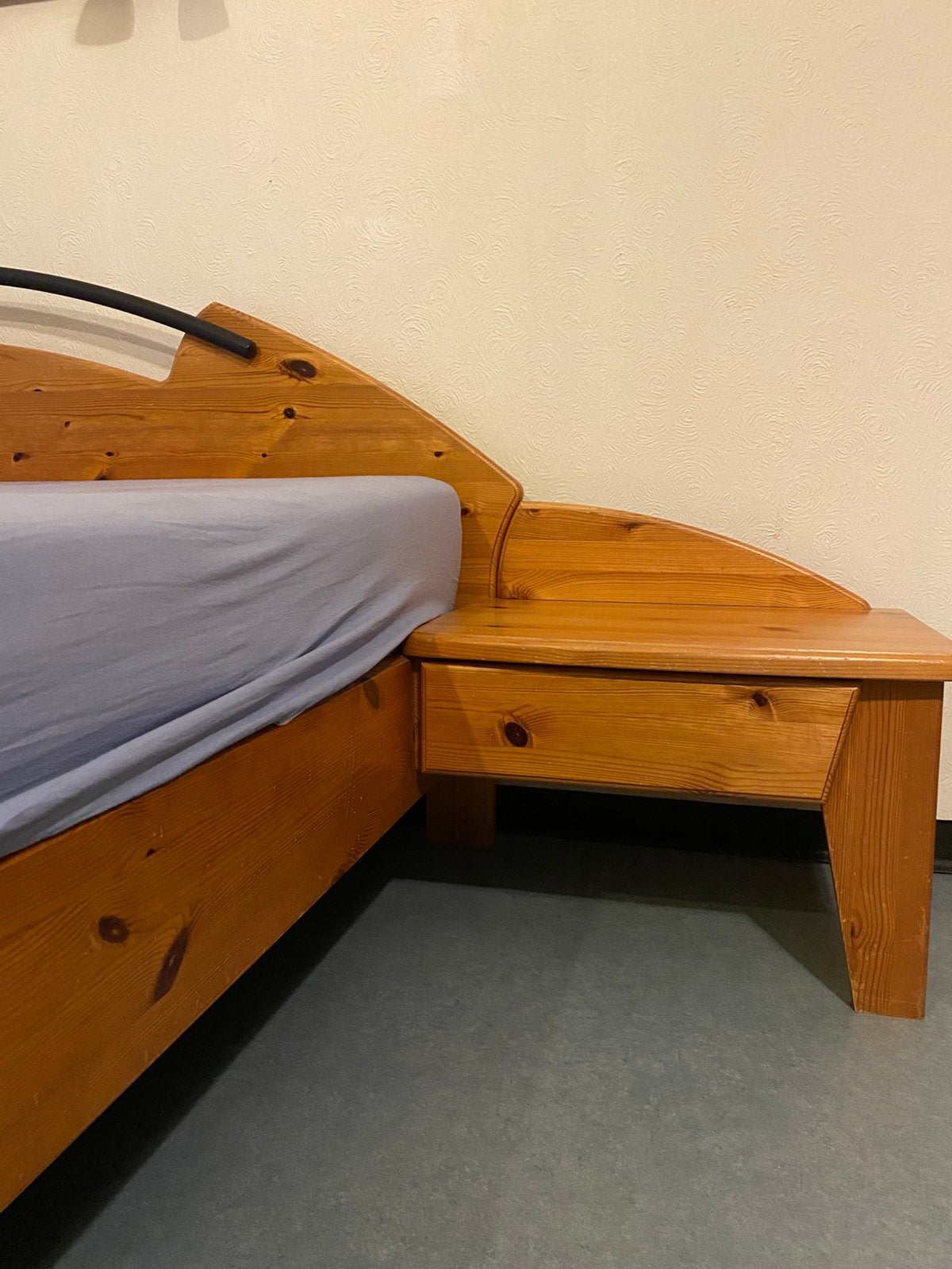 Tweepersoonsbed vol hout, Ophalen, Bruin, Tweepersoons, 180 cm