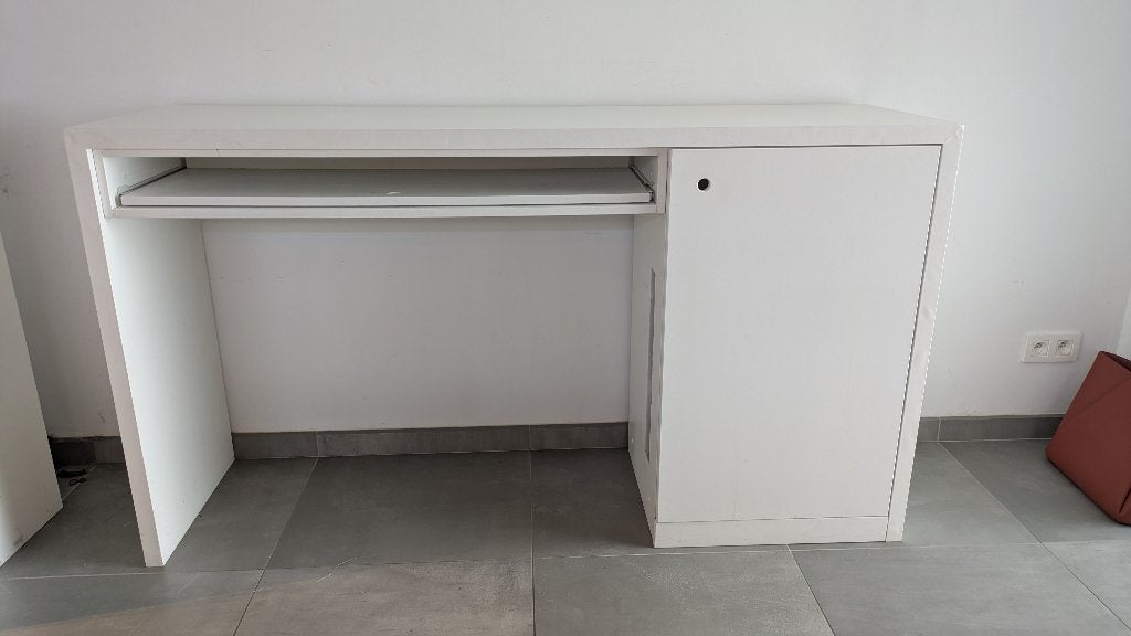 Witte praktische bureau/kast, Huis en Inrichting, Ophalen, Strak, Gebruikt, 150 tot 200 cm