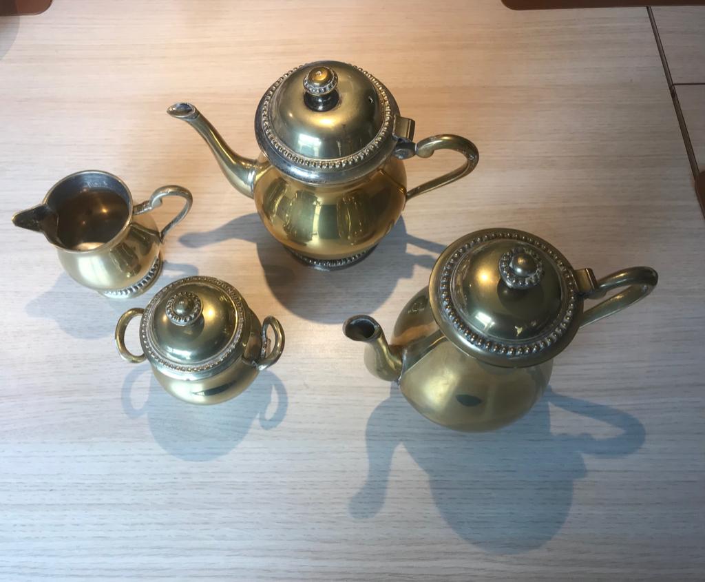 Theeservies zilver, Ophalen, Overige materialen, Gebruikt, Overige typen