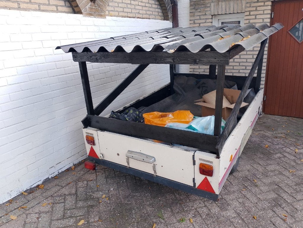 met demontabele overkapping – Ideaal voor afval / transport, Enlèvement, Utilisé