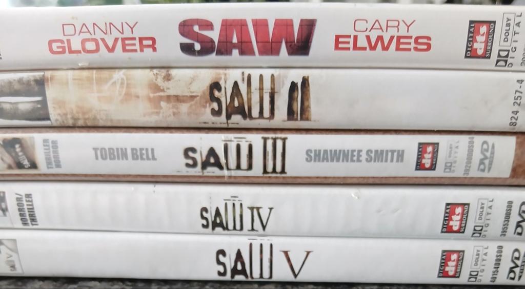 Saw 1 tot en met 5, Cd's en Dvd's, Ophalen