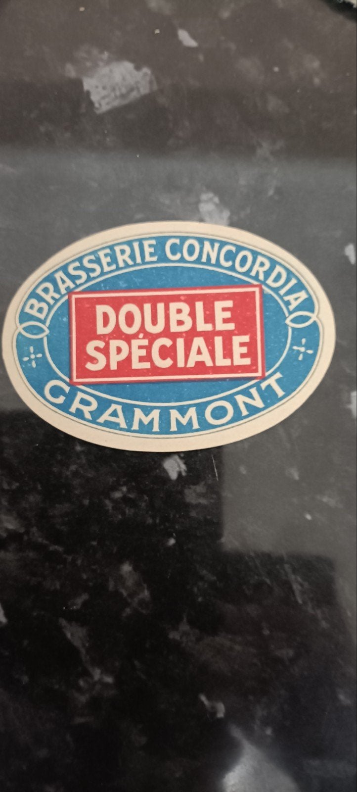 oud bieretiket double spec. br Concordia grammont, Collections, Enlèvement ou Envoi