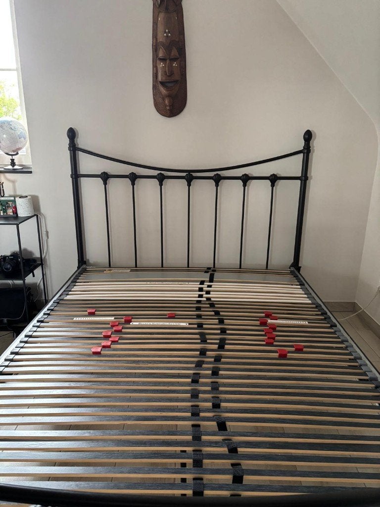 Metalen bed, Queen size, 140 cm, Landelijk, Enlèvement