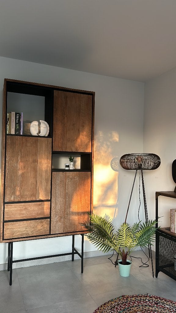 Eiken boekenkast 100x40x210cm, Huis en Inrichting, Ophalen, 200 cm of meer, Eikenhout, Met lade(s)
