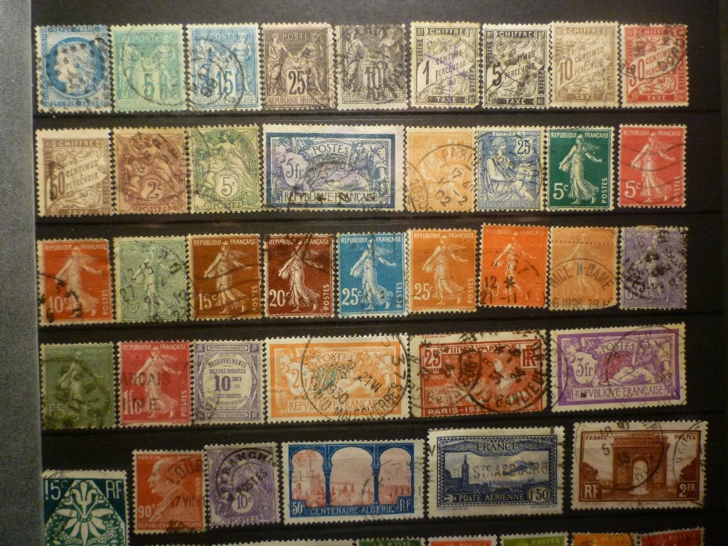 Lot oude Franse zegels (171Ex) Gestempeld, Verzenden