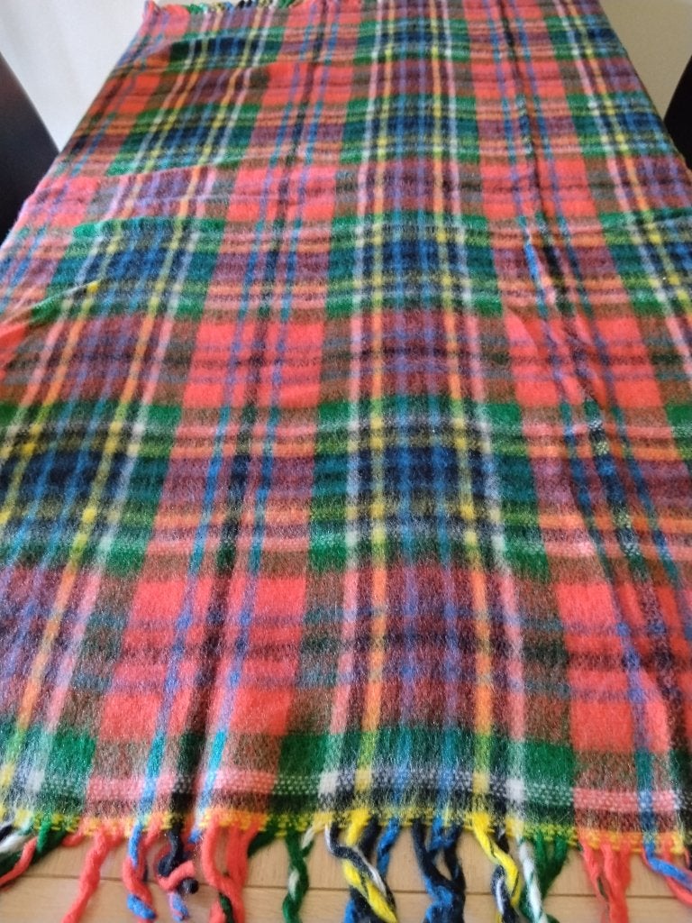 vintage ruiten deken / plaid, Ophalen of Verzenden, Zo goed als nieuw, Plaid