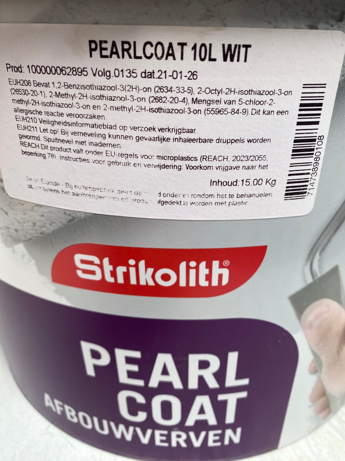 Vuil en waterafstotende gevelverf 2x 10 l, 10 tot 15 liter, Ophalen, Zo goed als nieuw, Verf