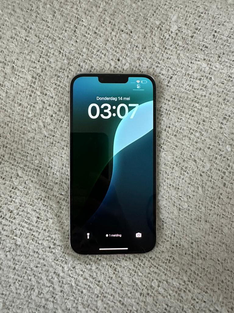 Iphone 13 pro max met doos, Telecommunicatie, Ophalen, 80 %, 128 GB, Wit