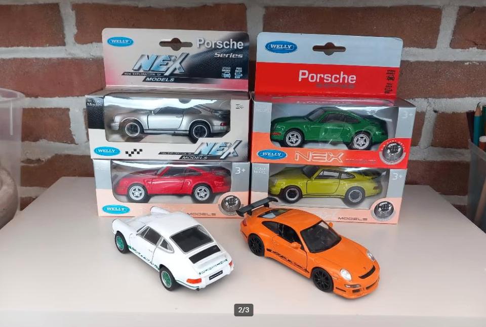 6 Porsche Carrera oldtimer schaalmodellen NIEUW, Ophalen, Nieuw, Auto
