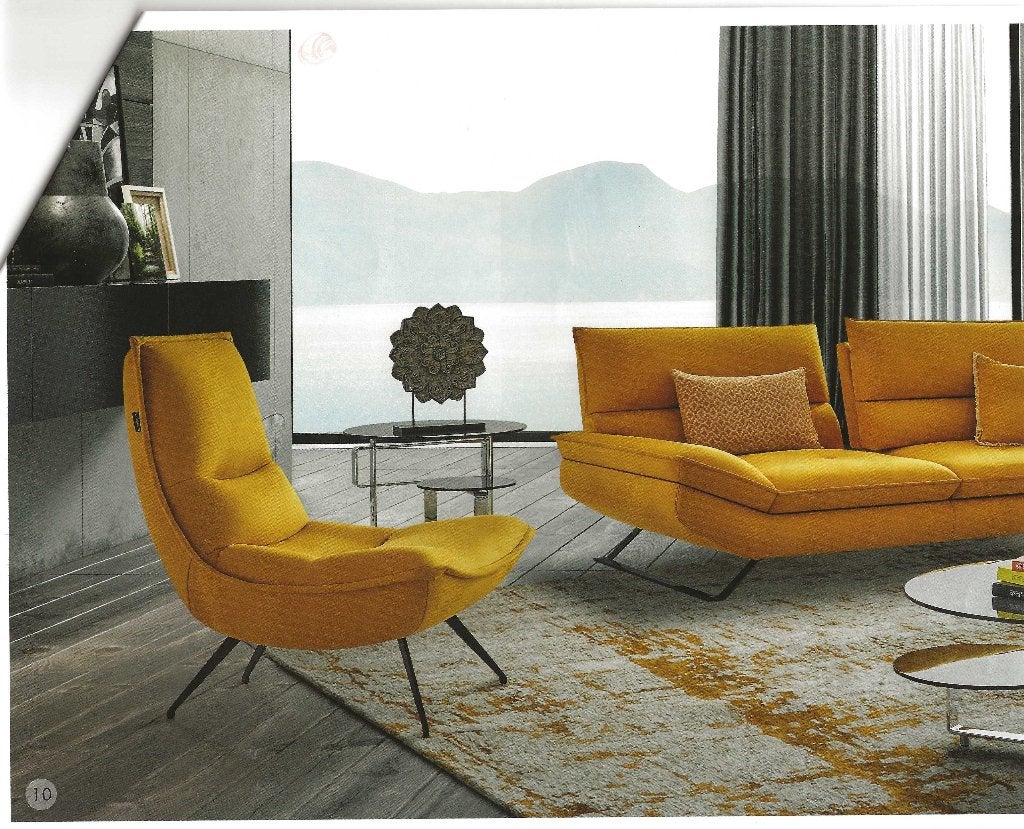 LOT DE 2 FAUTEUILS HAVANA JAUNE HomeSalons, Maison & Meubles, Fauteuils, 75 à 100 cm, Moderne design., Comme neuf, Enlèvement
