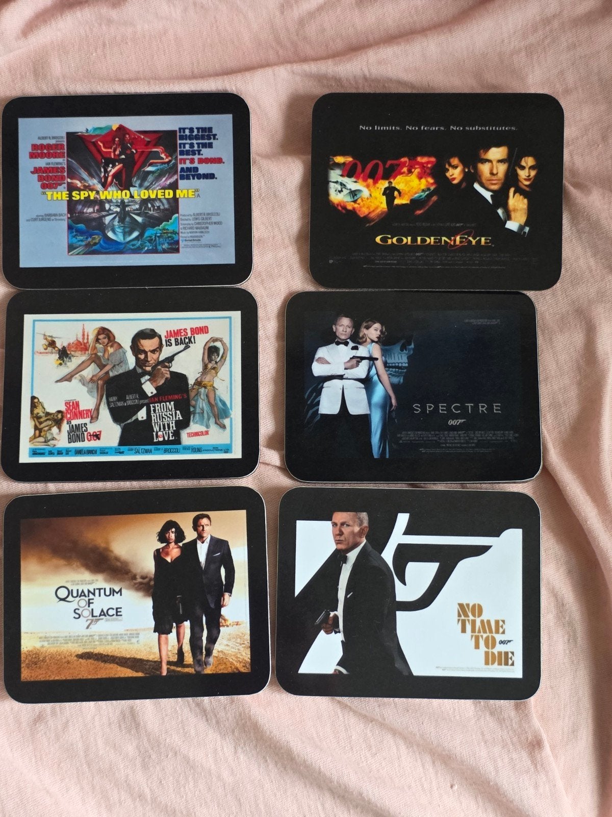 James Bond 007 onderzetter set van 6, Ophalen of Verzenden