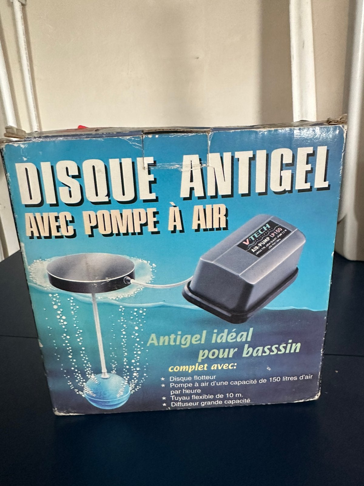 Vijver-antivriesset met luchtpomp en drijfschijf – V-Tech, Dieren en Toebehoren, Vissen | Aquaria en Toebehoren, Zo goed als nieuw