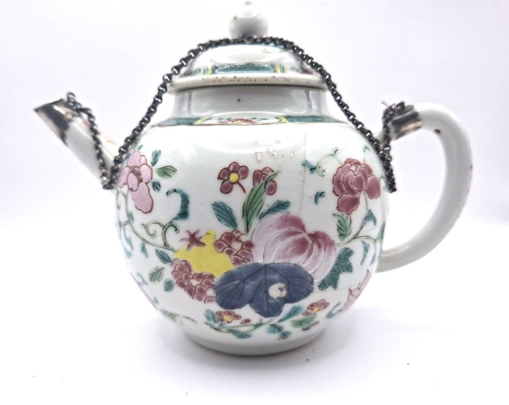 Chinees porselein familie rose theepot, Ophalen of Verzenden