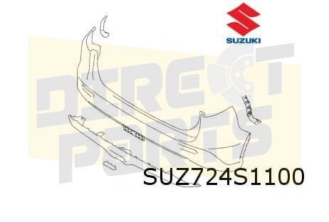 Suzuki Vitara (3/15-10/18) achterbumper (zwart/primer) (te s, Neuf, Arrière, -, -