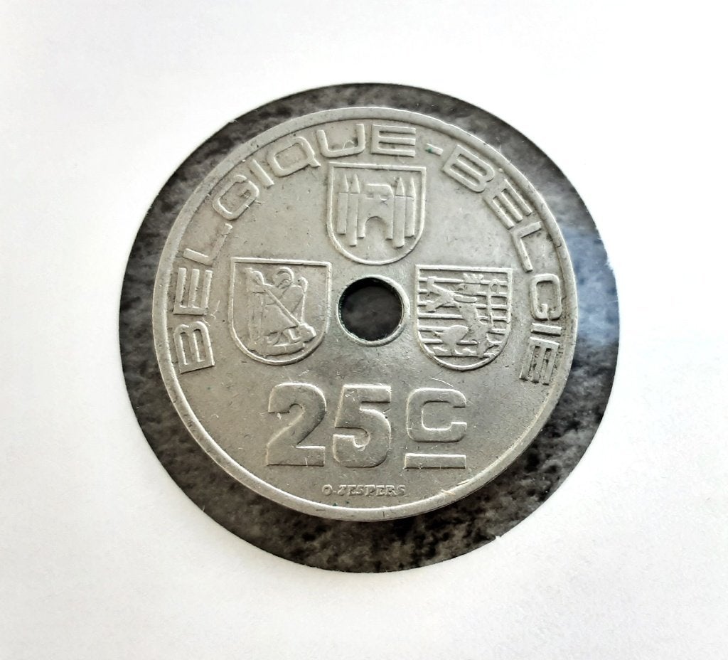 Belgique - 25 cents — 1938 Fr/Fl. (Réf 117)., Enlèvement ou Envoi, Métal, Monnaie en vrac