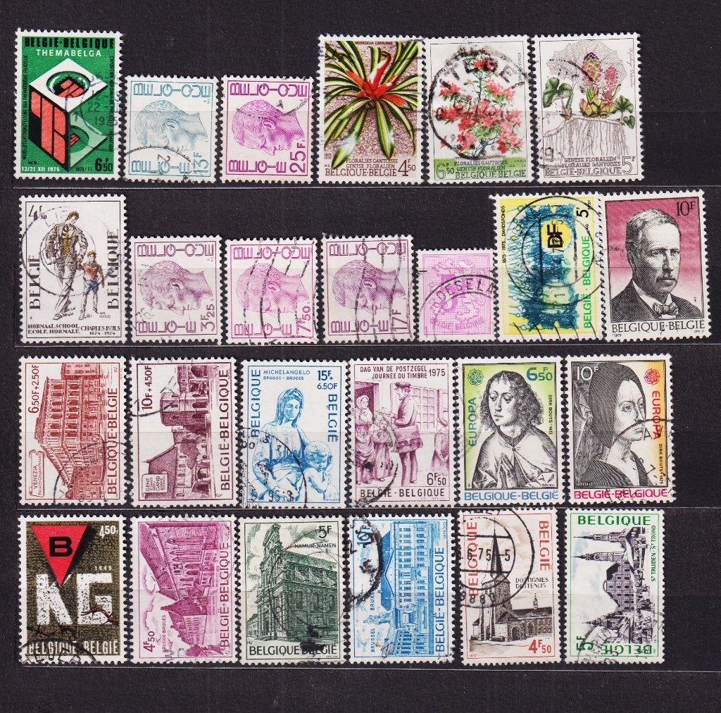 Belgique 1975 année complète oblitéré, Envoi, Affranchi, Oblitéré