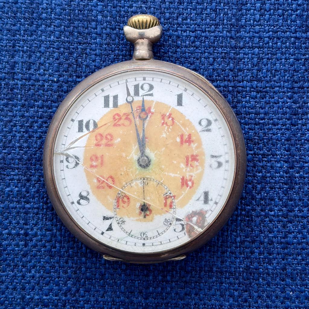 Zwitsers zilveren zakhorloge, Handtassen en Accessoires, Horloges | Antiek, Ophalen of Verzenden, Zakhorloge