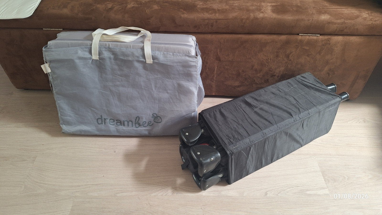 Reisbedje met vouwmatras, Ophalen, Gebruikt, Minder dan 140 cm, Matras