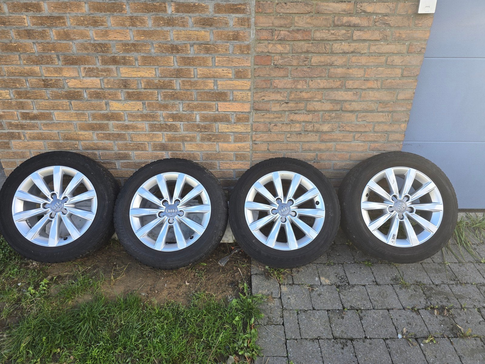 205/55 R16 originele Audi velgen met winterbanden, Ophalen, Gebruikt, 16 inch, Banden en Velgen