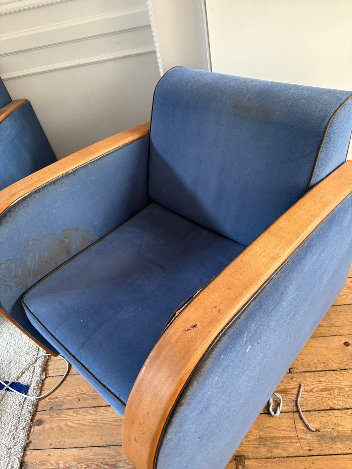 Art deco fauteuils, Ophalen, Gebruikt, Eenpersoons, 100 tot 125 cm