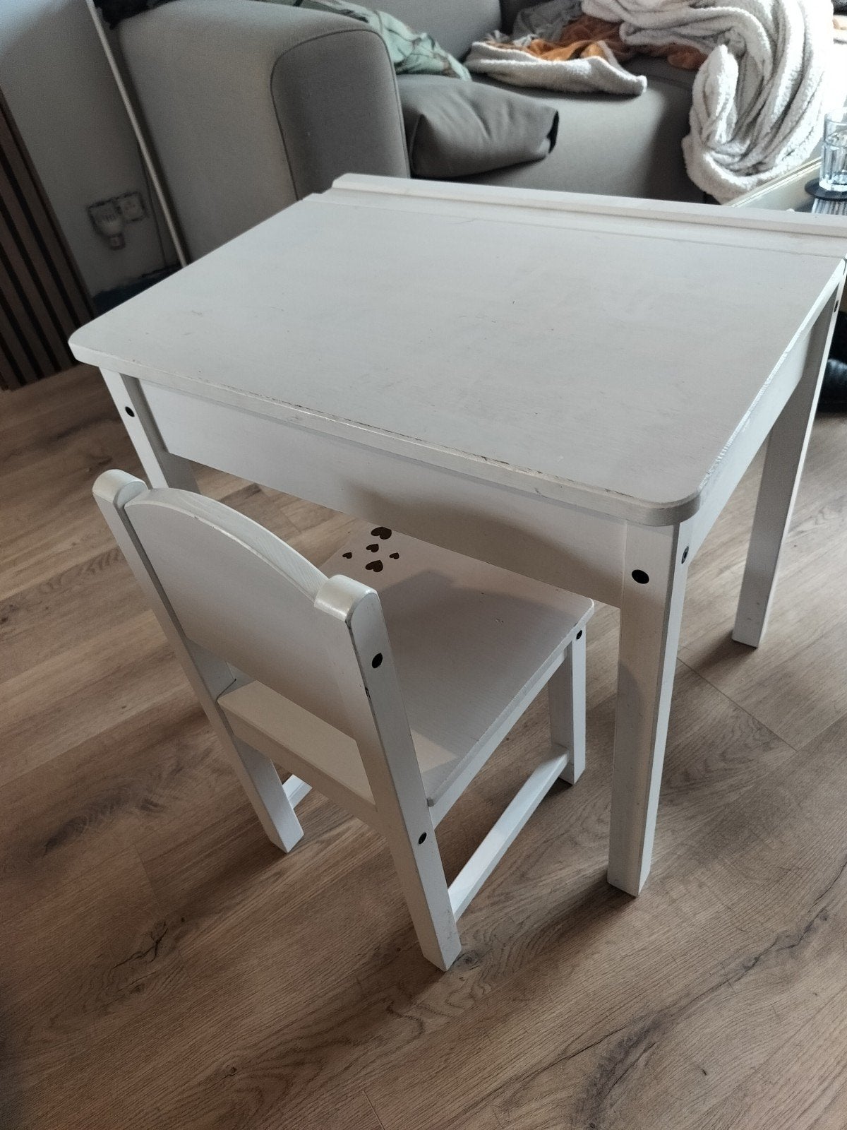 kinderbureautje + stoeltje ikea, Maison & Meubles, Enlèvement, Utilisé
