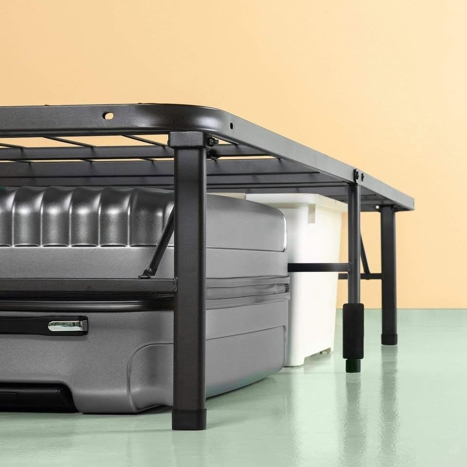 Zinus SmartBase Bedframe – 140 x 200 x 35 cm (Zonder Matras), Enlèvement, Utilisé, 200 cm, Noir