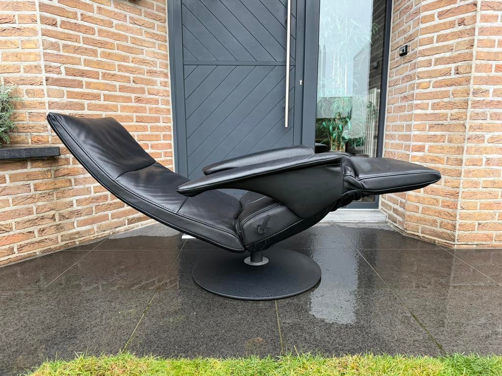Jori Felini relax Medi Mono-move, Zwart leder, Huis en Inrichting, Fauteuils, Ophalen of Verzenden, Durlet leolux rolf benz natuzzi minotti xooon hukla stressless