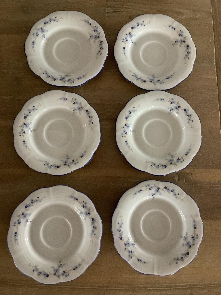 6 petites assiettes porcelaine D 11 cm Bavaria, Ophalen of Verzenden