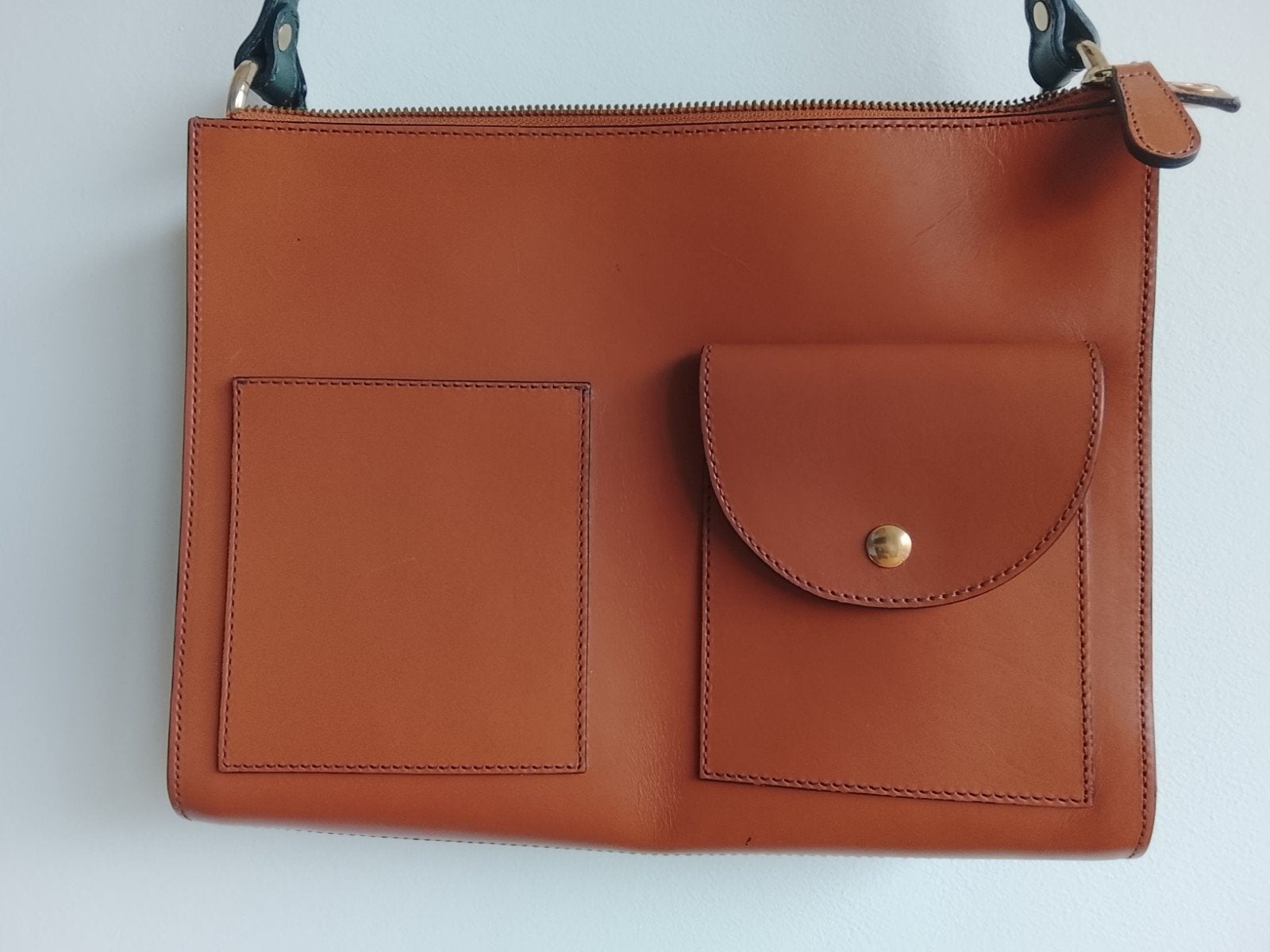 Damestas leder "Closed", Handtassen en Accessoires, Ophalen of Verzenden