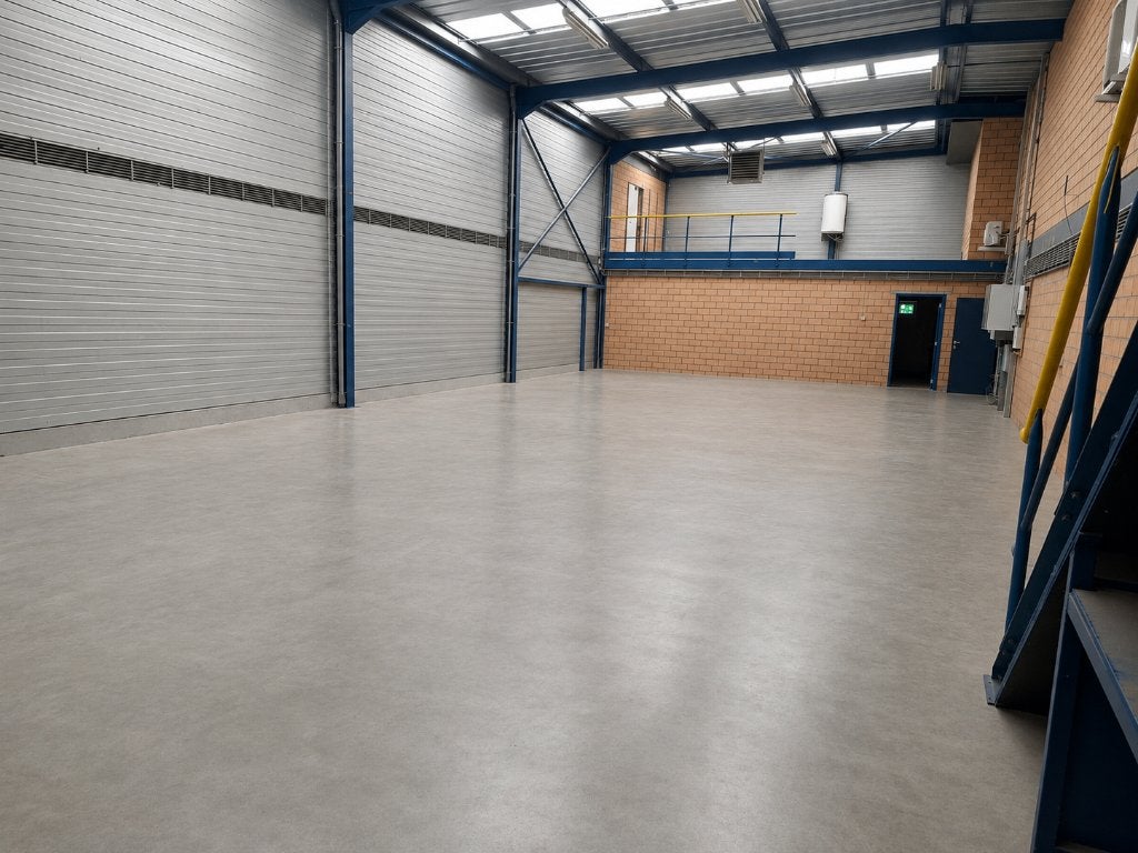 Bedrijfsunit magazijn werkplaats met bureel te Leopoldsburg, 315 m², Huur, Bedrijfsruimte