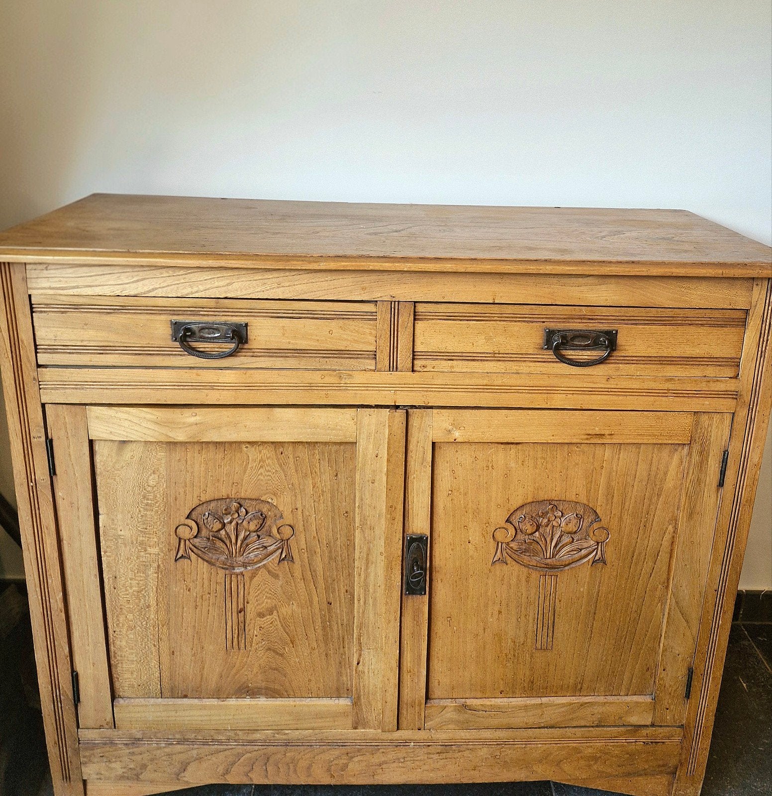 Vintage commode kast - eind jaren ' 80 in massief hout, Enlèvement, Comme neuf, Autres essences de bois