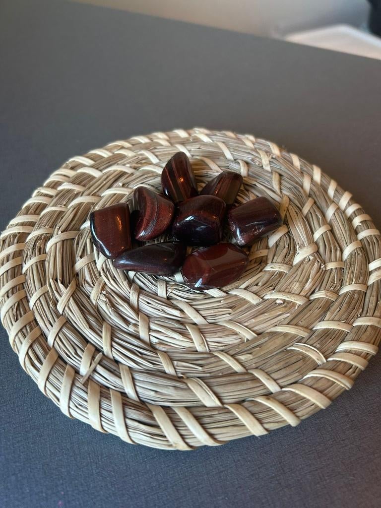 Rood tijgeroog trommelstenen, Verzamelen, Mineralen en Fossielen, Ophalen of Verzenden, Mineraal