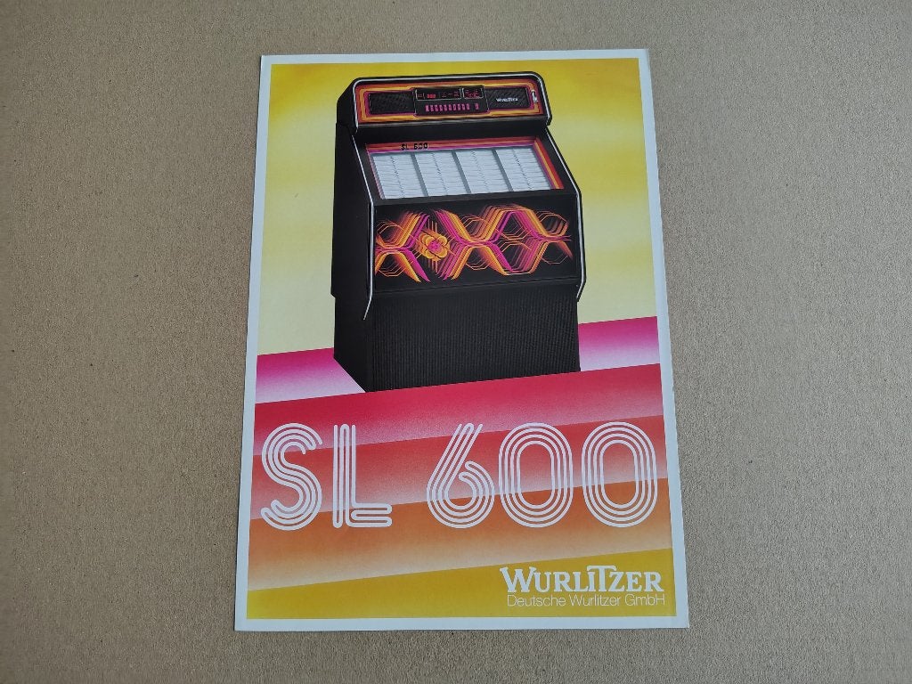 Flyer: Wurlitzer SL600 (1986) jukebox, Envoi, Wurlitzer