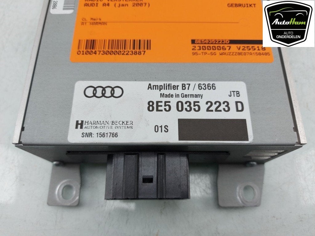 AMPLIFICATEUR AUDIO Audi A4 (B6) (|8E5035223D|), Utilisé, Audi