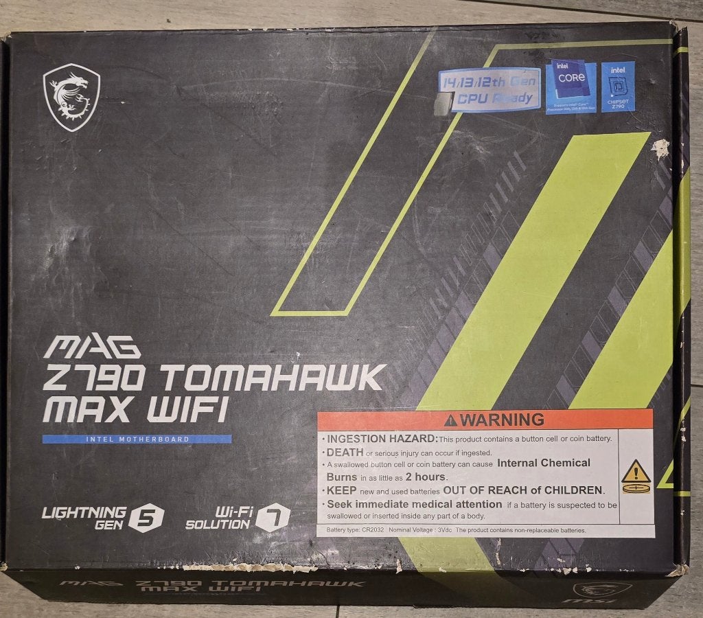 CM MSI Z790 TOMAHAWK MAX WIFI + CPU intel core i5 12400, Informatique & Logiciels, LGA 1700, Enlèvement ou Envoi, Comme neuf, ATX