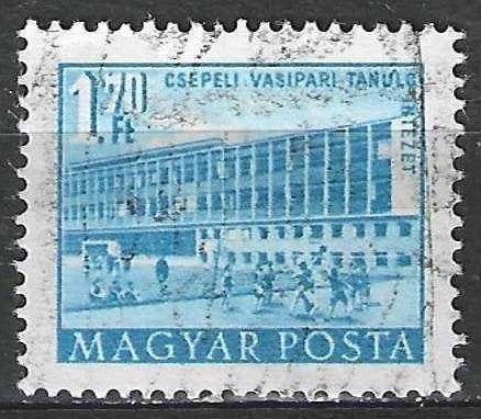 Hongarije 1953-1954 - Yvert 1090 - Heropbouwingsplan  (ST), Postzegels en Munten, Verzenden, Gestempeld