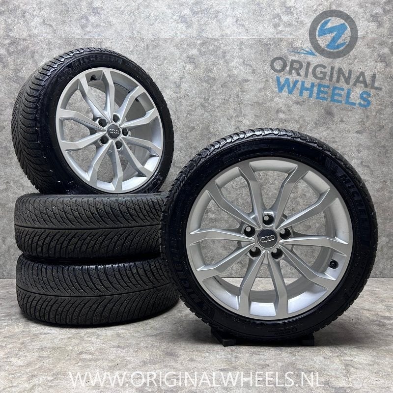 18 inch originele velgen + winterbanden Audi A4 B9 8W0601025, Auto-onderdelen, 18 inch, Gebruikt, -, -