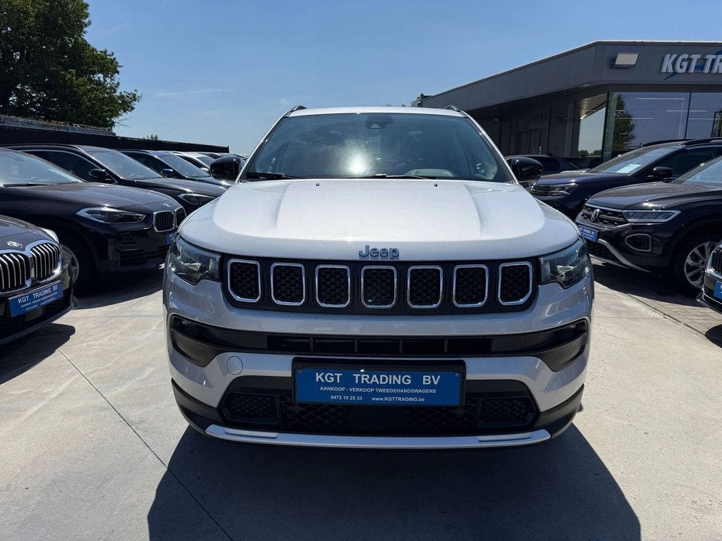 Jeep Compass 1.3 TURBO HYBRID AWD NAVIGATIE LEDER OPENDAK CA, Auto's, Jeep, Automaat, 1935 kg, Gebruikt, 4 cilinders