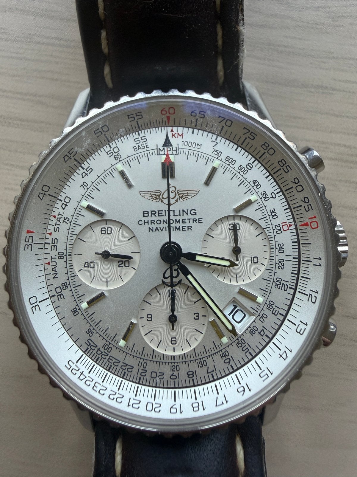 Breitling Navitimer A23322 Chronomètre chronograaf, Montre-bracelet, Breitling, Cuir, Enlèvement